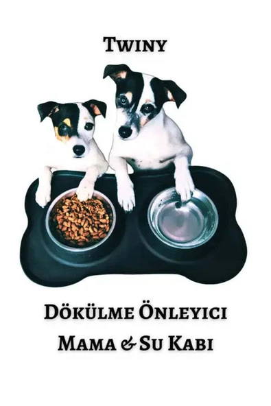 DaduMla Twiny Silikon Matlı Mama ve Su Kabı ile Dökülmeyi Önleyin - 340 ml ürün görseli 1