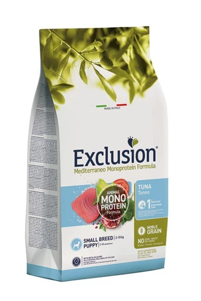 Exclusion Monoprotein Düşük Tahıllı Ton Balıklı ve Narlı Küçük Irk Yavru Köpek Maması 2 kg - Resim 3