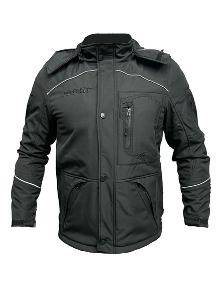 Forte Gt 1084 Babil Full Koruma 4 Mevsim Kışlık Softshell Motosiklet Montu L Beden Siyah - 4