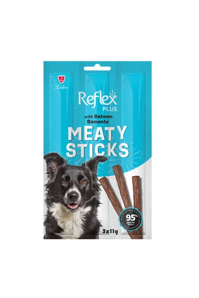 Reflex Plus Meaty Sticks Somonlu Tahılsız Köpek Ödül Çubuğu 3x11 gr ürün görseli 1