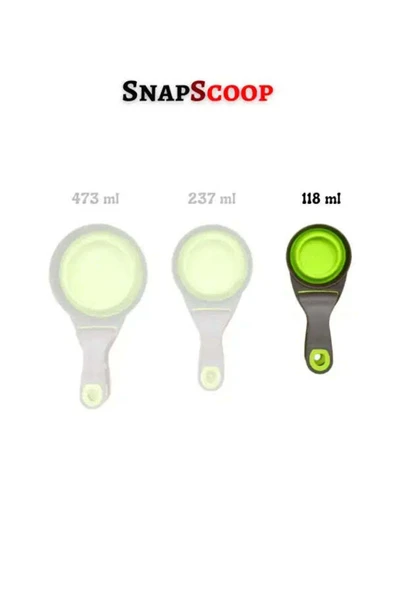 DaduMla SnapScoop Mandallı ve Katlanan Silikon Mama Kepçesi - 118 ml ürün görseli 1