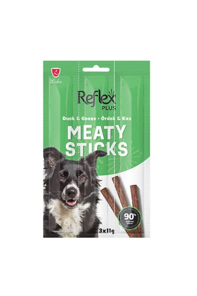 Reflex Plus Meaty Sticks Ördek Ve Kaz Etli Tahılsız Köpek Ödül Çubuğu 3x11 gr ürün görseli 1
