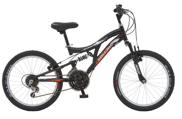 Salcano Hector 20" Jant 18 Vites Çift Amortisörlü Çocuk Dağ Bisikleti Siyah Turuncu ürün görseli