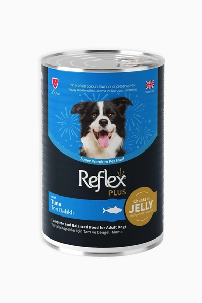 Reflex Plus Jöle İçinde Et Parçacıklı Ton Balıklı Yetişkin Köpek Maması 400 gr ürün görseli 1