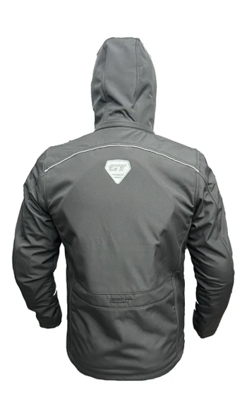 Forte Gt 1084 Babil Full Koruma 4 Mevsim Kışlık Softshell Motosiklet Montu L Beden Siyah - 6