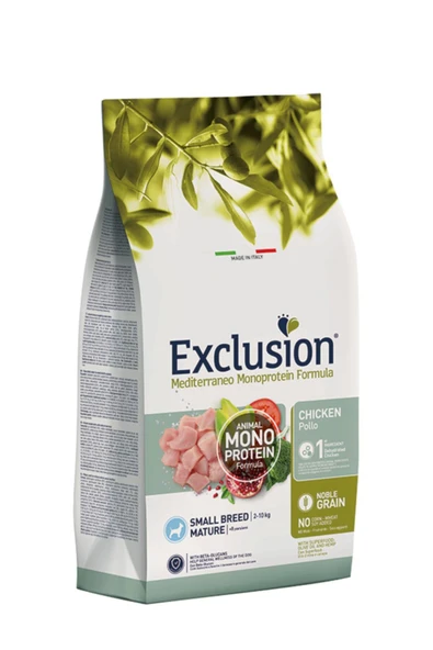 Exclusion Monoprotein Düşük Tahıllı Tavuklu Ve Narlı Küçük Irk Yaşlı Köpek Maması 2 Kg ürün görseli 1