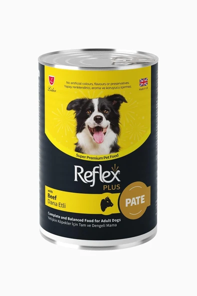 Reflex Plus Pate İçinde Et Parçacıklı Dana Etli Yetişkin Köpek Maması 400 gr ürün görseli 1