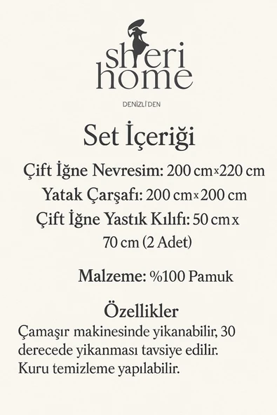 Sheri Home Kırçiçek Model Çift Kişilik Nevresim Takımı tY737727277 - Resim 4