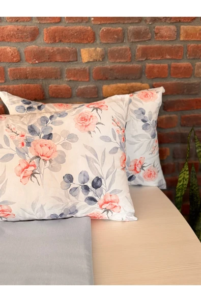 Sheri Home Tekstil Life Flowers Çift Kişilik Çarşaf Yastık Set 83 TelTY555565565688 - Resim 2