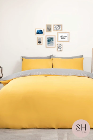 Sheri Home Lastikli Çarşaflı Nevresim Takımı Çift Kişilik%100 Limonpamuk01453020 ürün görseli 1