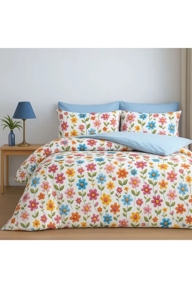 Sheri Home LİTTLE HEART Pamuklu Çift Kişilik Nevresim Takım PİRAMİTtr888736636557721 ürün görseli