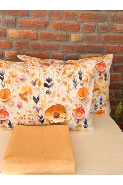 Sheri Home Tekstil Life Flowers Çift Kişilik Çarşaf Yastık Set 83 TelTY555565565688 ürün görseli 1