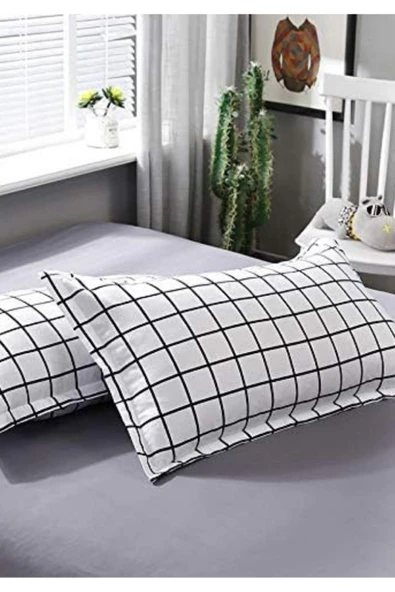 Sheri Home Tekstil Life Kare Kolay Ütülenir Çift Kişilik Çarşaf Takımı 180x200 Cm - Resim 2