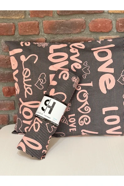 Sheri Home Tekstil Life Happy Love Kolay Ütülenir Çift Kişilik Çarşaf Takımı 180x200 Cm - Resim 4