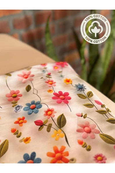 Sheri Home Tekstil Baby Flowers Tek/çift Kişilik Çarşaf Yastık Set 83 Telty555565565688 - Resim 3