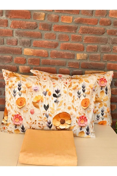 Sheri Home Tekstil Life Flowers Çift Kişilik Çarşaf Yastık Set 83 TelTY555565565688 - Resim 4