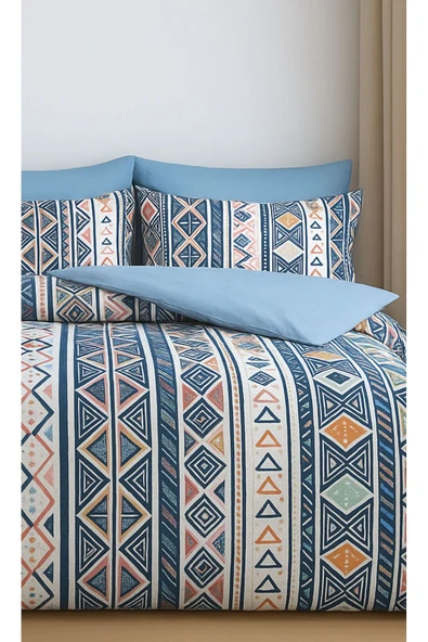 Sheri Home LİTTLE HEART Pamuklu Çift Kişilik Nevresim Takım PİRAMİTtr888736636557721 - Resim 3