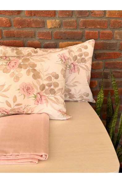 Sheri Home Tekstil Life Flowers Çift Kişilik Çarşaf Yastık Set 83 TelTY555565565688 - Resim 2