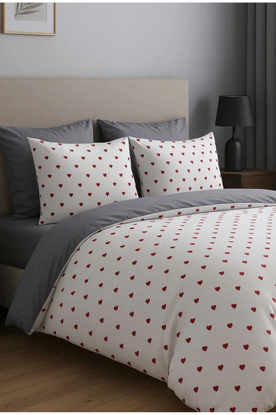 Sheri Home Yeni Kare Lastikli Çarşaflı Çift Kişilik Nevresim Takımı - Resim 2