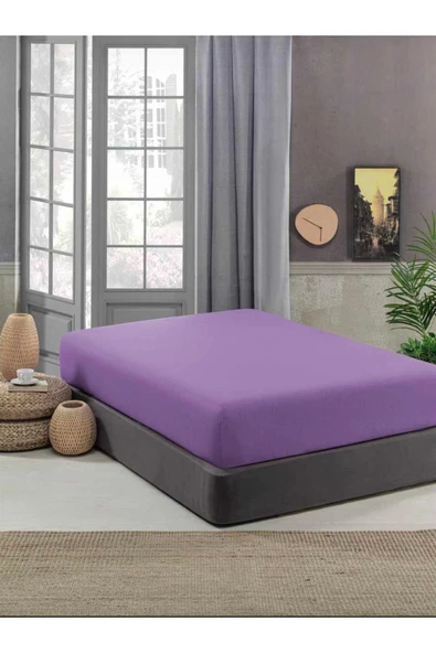 Sheri Home Düz Pamuklu Ütülenebilir Bambu Kumaş Penye Lastikli Çarşaf Betsey001453 ürün görseli 1