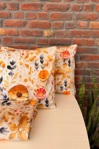 Sheri Home Tekstil Flowers Pamuklu 2’li Yastık Kılıfı 50*70 CmKapaklı 5DtTY5656855222 - Resim 2