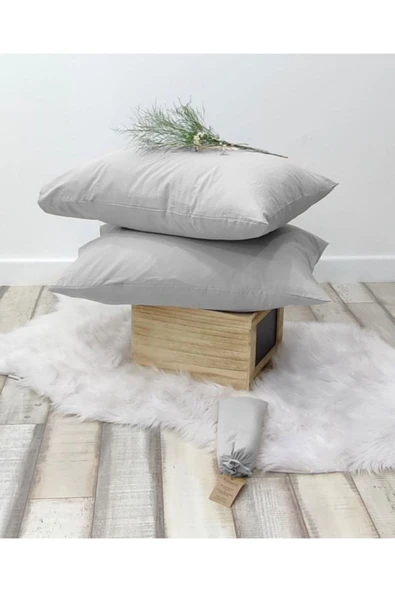 Sheri Home Tekstil Naturel 2' Li Yastık Kılıfı 100% Organik Pamuk Tarçın ürün görseli 1