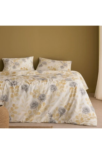 Sheri Home Tekstil Lastikli Çarşaflı Tek Kişilik Nevresim Takımı KIRÇİÇEKMODEL8892 ürün görseli 1