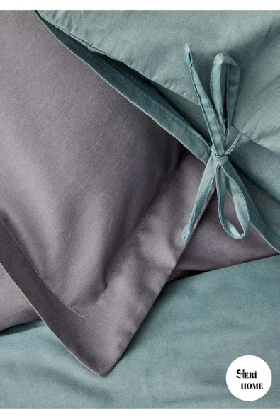 Sheri Home Basic Petrol Antrasit Çift Taraflı Tek Kişilik Nevresim Takımı - Resim 3