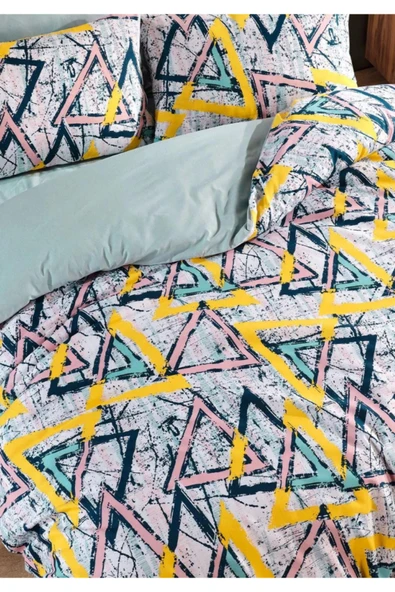 Sheri Home Babil Çift Kişilik Nevresim Seti 200x220 %100 Pamuk Newyellow01453020 - Resim 3