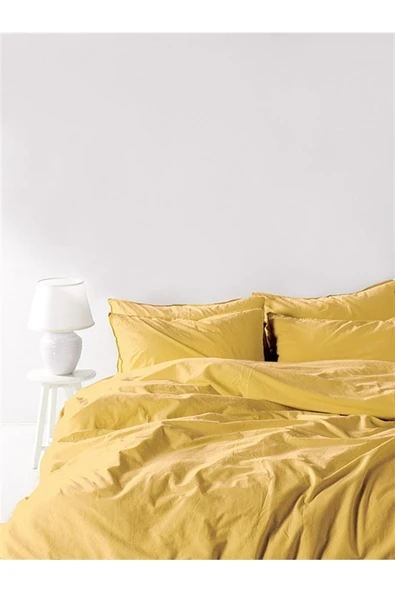 Sheri Home Tekstil Ephesus Vintage Çift Kişilik Nevresim Takımı %100 Pamuk Stonewashed Kusursuz Yumuşaklık-lemonade ürün görseli