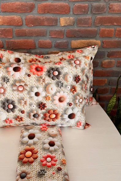Sheri Home Tekstil YENİ Flowers Pamuklu 2’li Yastık Kılıfı 50*70 CmKapaklı 5DtTY5656855222 ürün görseli 1
