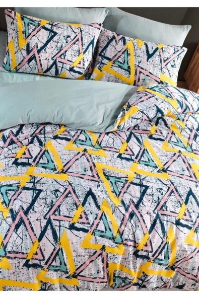 Sheri Home Babil Çift Kişilik Nevresim Seti 200x220 %100 Pamuk Newyellow01453020 ürün görseli