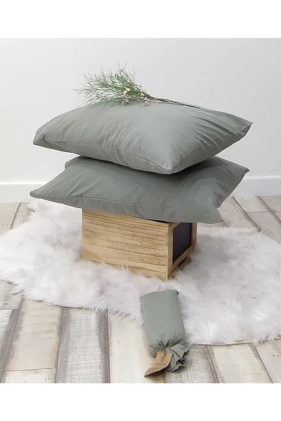 Sheri Home Tekstil Naturel 2' Li Yastık Kılıfı 100% Organik Pamuk Tarçın ürün görseli 1