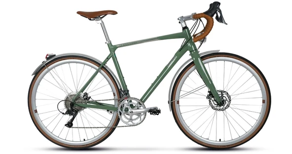 Carraro Townsman Retro Yol Yarış Bisikleti 28 Jant 52 Kadro 16V Mekanik Disk Fren Koyu Yeşil Krom ürün görseli