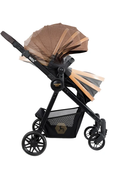 Diamond Baby Weg Travel Sistem Bebek Arabası Kahverengi - 3