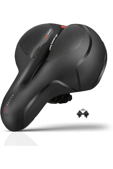 Bisiklet Koltuk Sele Airzone Hava Kanallı Reflektörlü Elastomer Yaylı Soft Doku Selesi - Resim 6