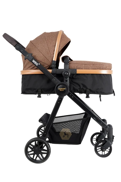 Diamond Baby Weg Travel Sistem Bebek Arabası Kahverengi - 6