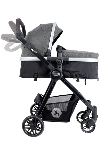 Diamond Baby Weg Travel Sistem Bebek Arabası Gri - 4