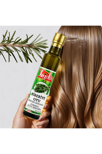 TİJDA Biberiye Özü(SUYU)saf Taze Bitkiden Üretilmiştir.saç Bakımı Için Hidrosol 250 ml (SALVİA ROSMARİNUS) - 5