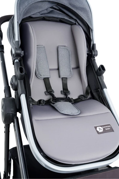 Diamond Baby Weg Travel Sistem Bebek Arabası Açık Gri - 5