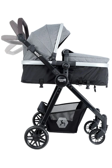 Diamond Baby Weg Travel Sistem Bebek Arabası Açık Gri - 4