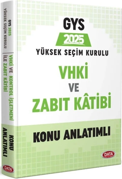 2025 GYS Yüksek Seçim Kurulu VHKİ ve Zabıt Kâtibi Konu Anlatımlı Data Yayınları ürün görseli 1