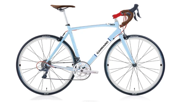 Carraro Mıglıa Retro Yol Yarış Bisikleti 28 Jant 52 Kadro V Fren 16 Vites Açık Mavi Beyaz Kırmızı ürün görseli