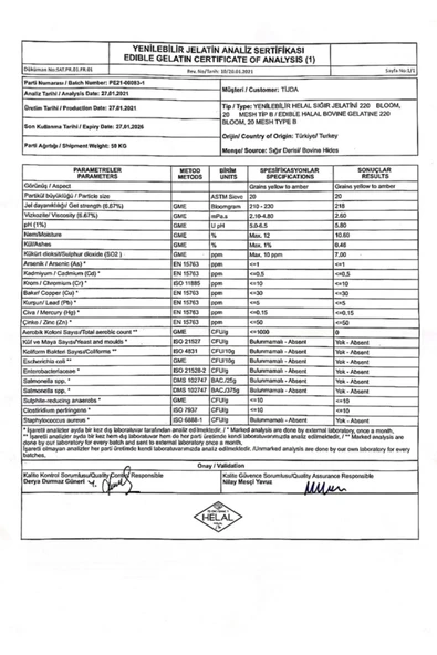TİJDA Tijda Helal Sığır Jelatini 450 Gr/ Kolajen Kaynağı | Sporcu Ve Sağlık Destek | Saf Ve Doğal/cilt/saç - Resim 5