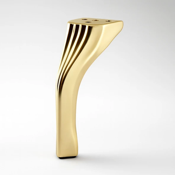 Kesit 14 cm Gold Altın Metal Mobilya Ayağı Ayakları Ünite Baza Koltuk Kanepe Sehpa Masa Tabure Siyah ürün görseli