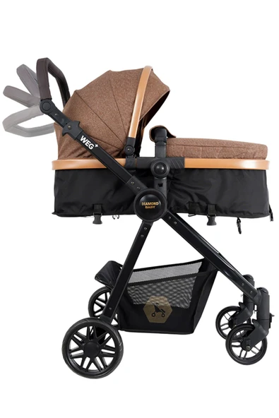 Diamond Baby Weg Travel Sistem Bebek Arabası Kahverengi - 4