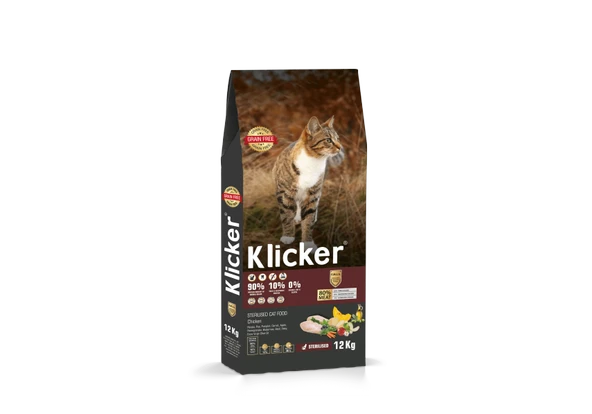 Klicker Kısırlaştırılmış Yetişkin Kedi Maması Tavuklu 12 kg ürün görseli