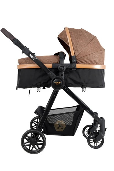 Diamond Baby Weg Travel Sistem Bebek Arabası Kahverengi - 7