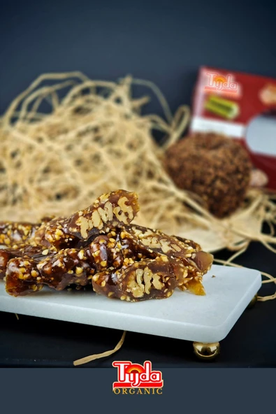 TİJDA Fındıklı Cevizli Pekmezli Sucuk Köme Orcik 700 gr - Resim 4