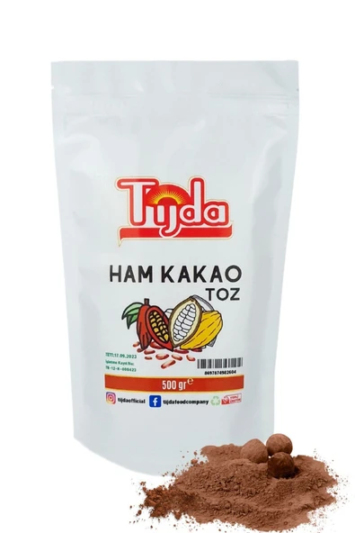 TİJDA Organik Ham Kakao Toz Glutensiz,vegan 500 Gr - Resim 2